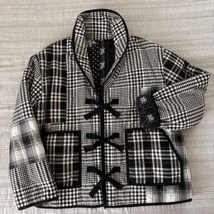 THE GREAT Reversible Patchwork Jacket sz 0 NWOT